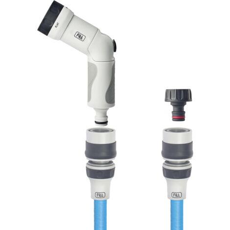 FITT IKON 10 m, Tubo Acqua da Giardino per Irrigazione, Estensibile, Compatto, Leggero e Pronto all'uso, con Pistola Multigetto, Blu