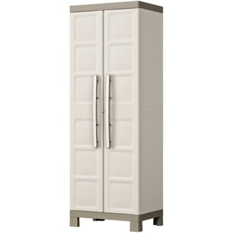 armadio keter "excellence" 2 ante in resina beige, 65x45x182 cm