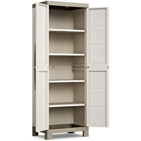 armadio keter "excellence" 2 ante in resina beige, 65x45x182 cm