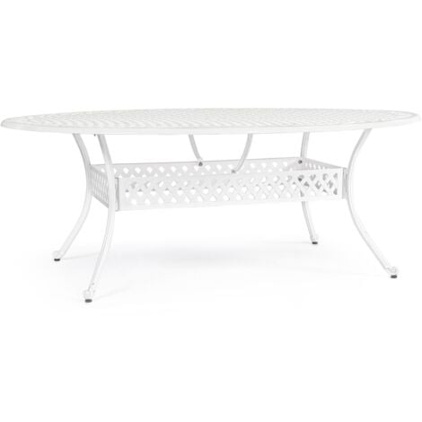 Tavolo ovale "Ivrea" in alluminio da esterno per giardino e veranda 200 x 152 cm -Antracite