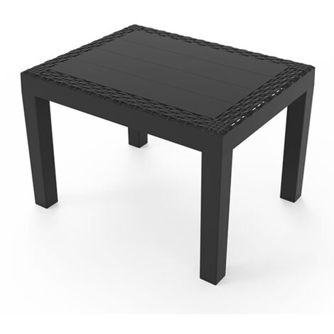 TAVOLINO BASSO IN PLASTICA PLP ANTRACITE DA SALOTTINO O LETTINO 59X46X40 CM