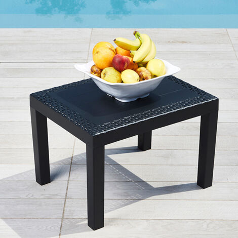 TAVOLINO BASSO IN PLASTICA PLP ANTRACITE DA SALOTTINO O LETTINO 59X46X40 CM