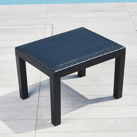TAVOLINO BASSO IN PLASTICA PLP ANTRACITE DA SALOTTINO O LETTINO 59X46X40 CM