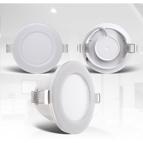 B.K.Licht I set di 5 faretti LED da incasso per bagno bianco I IP65 waterproof I ultra piatto 30 mm I Ø68 mm foro I Ø86 mm I bianco I 5 x 3W schede LED I 5x 350 lumen I colore bianco neutro I faretti