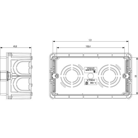 Scatola ad incasso Vimar 4 moduli V71304