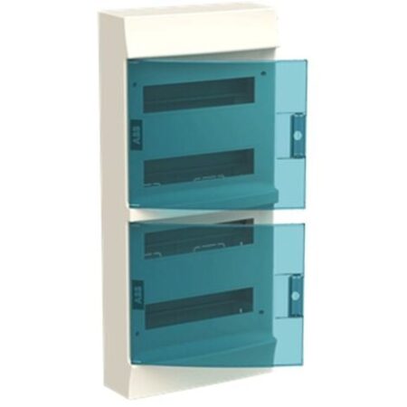 Centralino ABB da parete 48 moduli IP41 porta blue petrol bianco 41P12X42