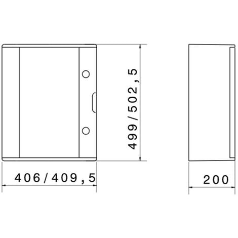 Quadro Gewiss a parete con porta trasparente 405x500x200 IP66 GW46203F