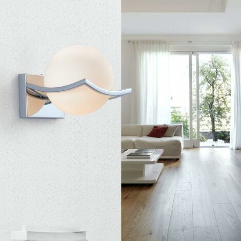 Applique da parete a LED, lampada da parete a sfera di vetro, faretti da parete per interni-illuminazione moderna da parete per corridoio camera da letto cucina scala