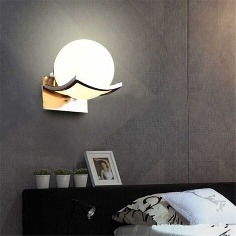 Applique da parete a LED, lampada da parete a sfera di vetro, faretti da parete per interni-illuminazione moderna da parete per corridoio camera da letto cucina scala