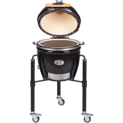 BARBECUE MONOLITH KAMADO JUNIOR PRO SERIES 2.0 NERO CON CARRELLO (38124)