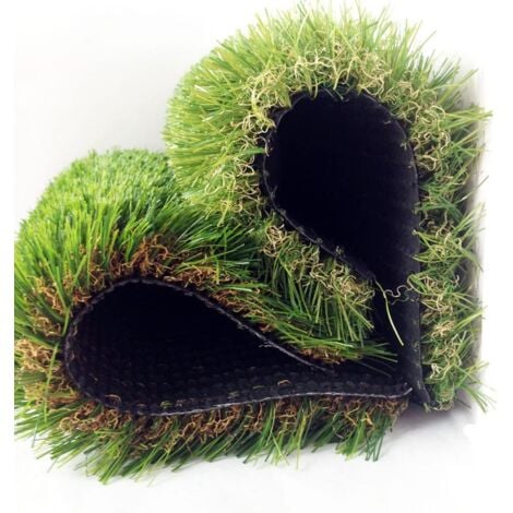 Prato Sintetico Manto Erboso Erba Finta Realistica Giardino 4 Sfumature di Colore Tappeto Erboso Sintetico Anti UV Atossico Drenante Ideale per Piscina Terrazzo Aree Giochi Viali (20mm 2x20mt 40mq)