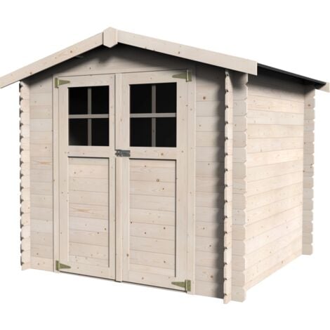 Casetta in Legno 2x2 19 mm Block House Moderna Casina Porta Attrezzi da Giardino