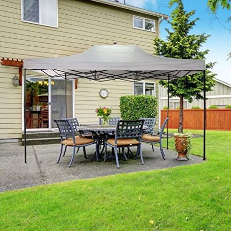 Rebecca Mobili Gazebo Richiudibile Bianco Metallo Poliestere Custodia 3x4,5