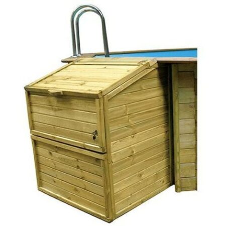Locale Tecnico in legno per piscine Gre   100 cm x 88 cm x H 118  cm