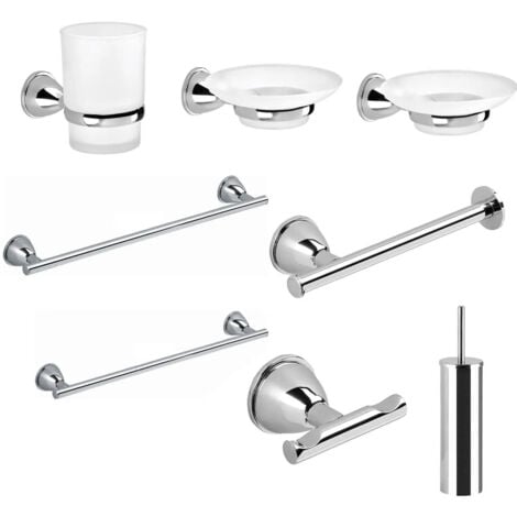 Gedy - Set accessori bagno Genziana in ottone cromato