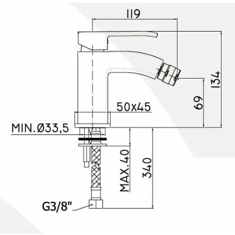 Paffoni - Miscelatore Bidet Cromato Senza Piletta Di Scarico - Serie: Level