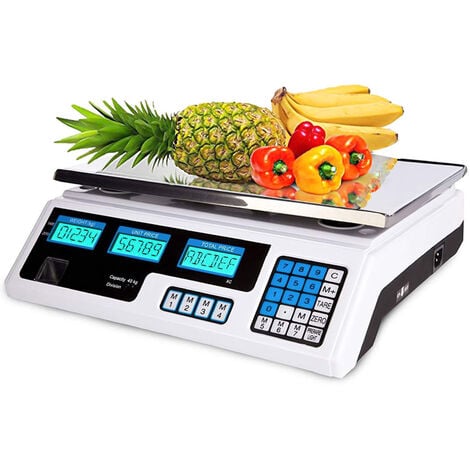 Bilancia Elettronica Professionale Digitale Da Banco Portata 40KG Display LCD