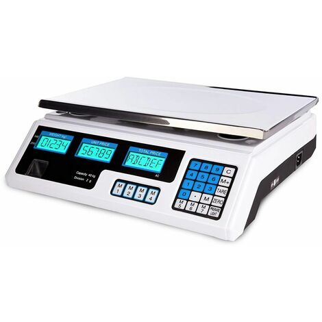 Bilancia Elettronica Professionale Digitale Da Banco Portata 40KG Display LCD