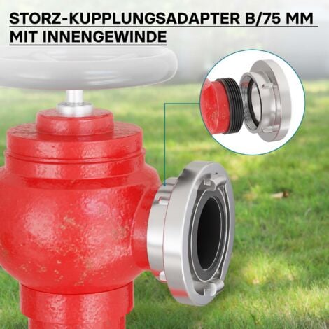 Accoppiamento fisso Storz B  con filettatura interna 75mm 3"X2.5"BSP Alluminio