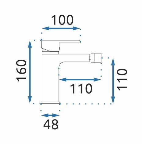 RUBINETTO BIDET REA STORM GOLD