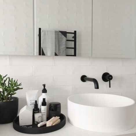 RUBINETTO LAVABO da INCASSO REA LUNGO BLACK MAT + BOX