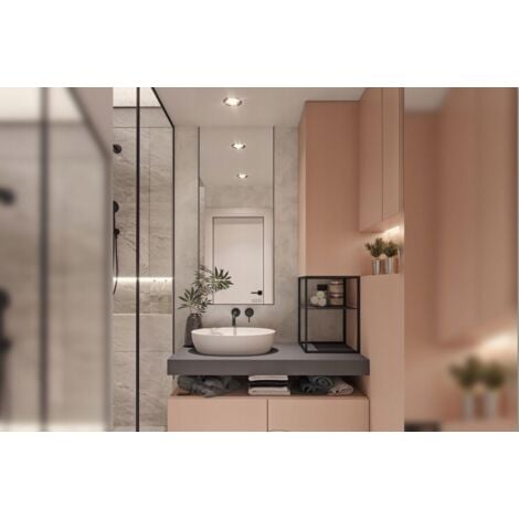 RUBINETTO LAVABO da INCASSO REA LUNGO BLACK MAT + BOX