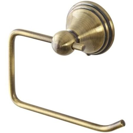Portarotolo carta igienica da muro in acciaio finitura bronzo kit di fissaggio incluso Iris
