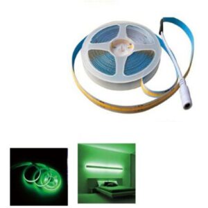 STRISCIA COB LED ADESIVA 5M LUCE VERDE 40W TAGLIABILE FLESSIBILE COB320 12V