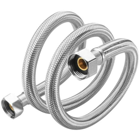 COPPIA TUBO FLESSIBILE 50CM TUBI ACQUA CALDA E FREDDA CALDAIA 1/2X1/2 DGO-172