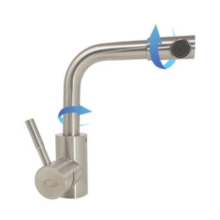 RUBINETTO MISCELATORE CUCINA LAVELLO MODERNO CANNA GIREVOLE LAVABO CASA S9005