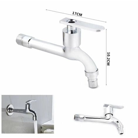 RUBINETTO A PARETE ATTACCO 1/2" LAVATRICE ACQUA FREDDA BAGNO ESTERNI 02048