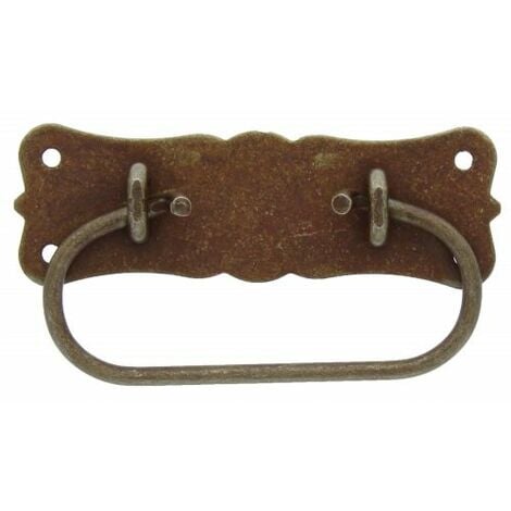 MANIGLIA ANTIC. ART.06015.10 FERRO VEC. MM.105X55 25 PZ