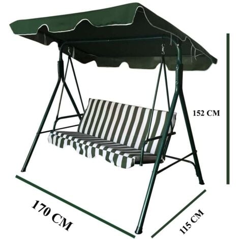 DONDOLO ROYAL 3 posti - bianco-verde LIFEINGARDEN