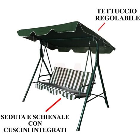DONDOLO ROYAL 3 posti - bianco-verde LIFEINGARDEN