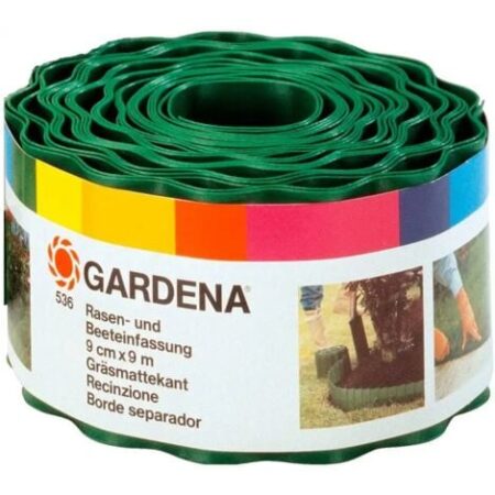 Recinzione Delimitazione per Prato in Plastica Verde Rotolo da 9 mt Altezza 9 cm
