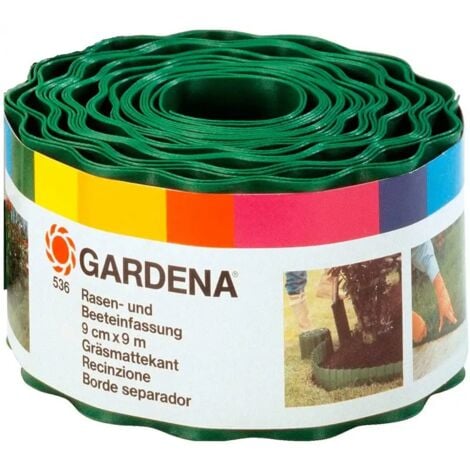 Recinzione Delimitazione per Prato in Plastica Verde Rotolo da 9 mt Altezza 9 cm