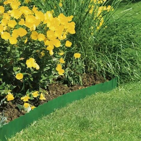 Recinzione Delimitazione per Prato in Plastica Verde Rotolo da 9 mt Altezza 9 cm