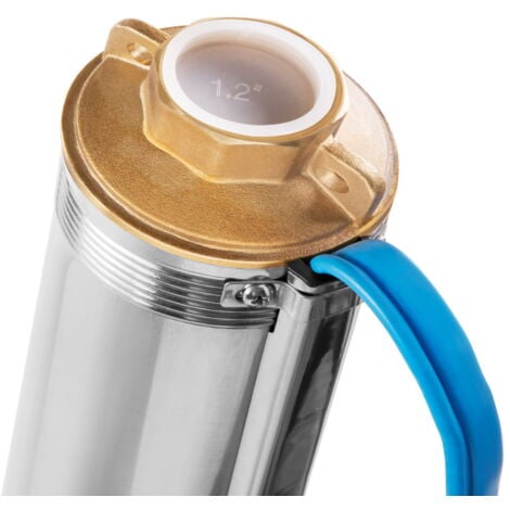 Pompa sommergibile per acqua di pozzo con motore da 1250W, 1,7cv. 14 turbine e capacità di pompaggio dell'acqua pulita fino a 5,5m3/h. Altezza massima della pompa di 101m - Greencut BAS125C