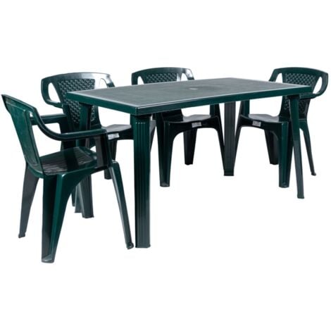 tavolo da esterno "domingo" in polipropilene verde 130x75x73 cm