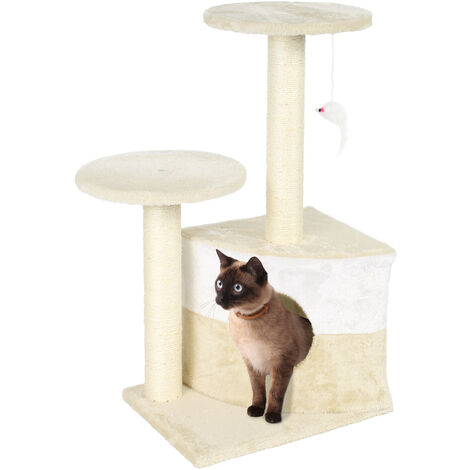 Albero tiragraffi per gatti beige 71 cm Albero per arrampicarsi Tiragraffi Gatto
