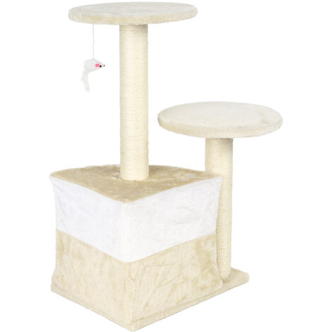 Albero tiragraffi per gatti beige 71 cm Albero per arrampicarsi Tiragraffi Gatto