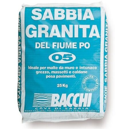 Sabbia silicea granita mm. 0-5 Kg. 25