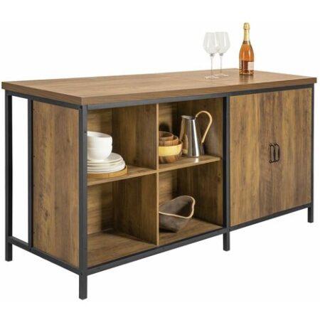 SoBuy Isola cucina Mobile da cucina autoportante Credenza Tavolo da bar design industriale 170x60x89cm KNL01-F