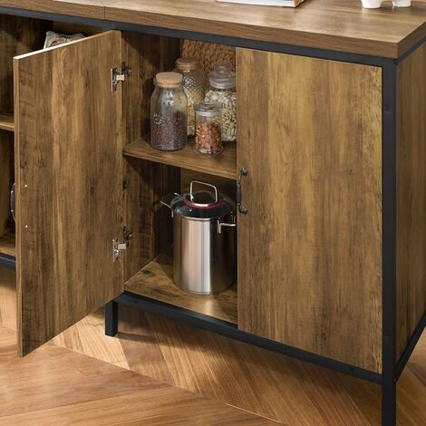 SoBuy Isola cucina Mobile da cucina autoportante Credenza Tavolo da bar design industriale 170x60x89cm KNL01-F