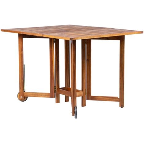 set da giardino pieghevole eurogarden "vittoria" in legno di acacia 4 sedute e tavolo