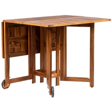 set da giardino pieghevole eurogarden "vittoria" in legno di acacia 4 sedute e tavolo