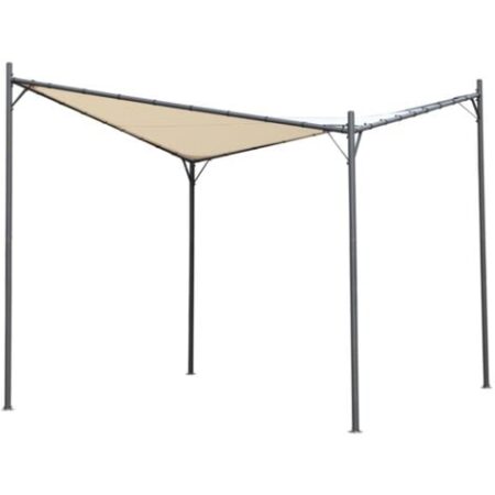 gazebo da esterno eurogarden "miami" in acciaio ecrù 3x3 m