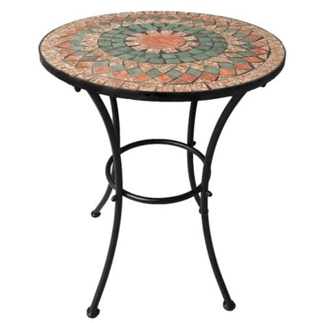 TAVOLO DECORO MOSAICO 'ALICE' Ø cm 60 x h.70 LIF