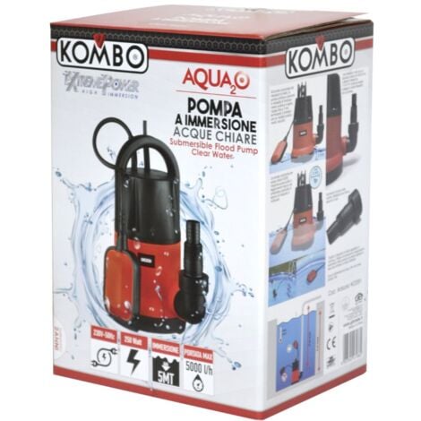 ELETTROPOMPA AD IMMERSIONE PER ACQUE CHIARE 250 W 5000 LT