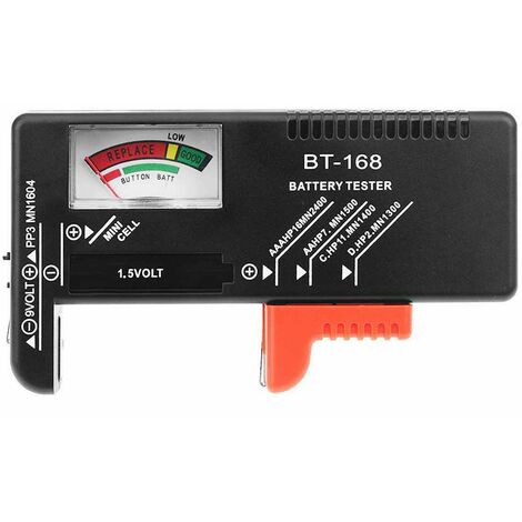 Tester Controllo Carica Batteria Pile AA AAA C D 9V 1.5V Bottone BT-168
